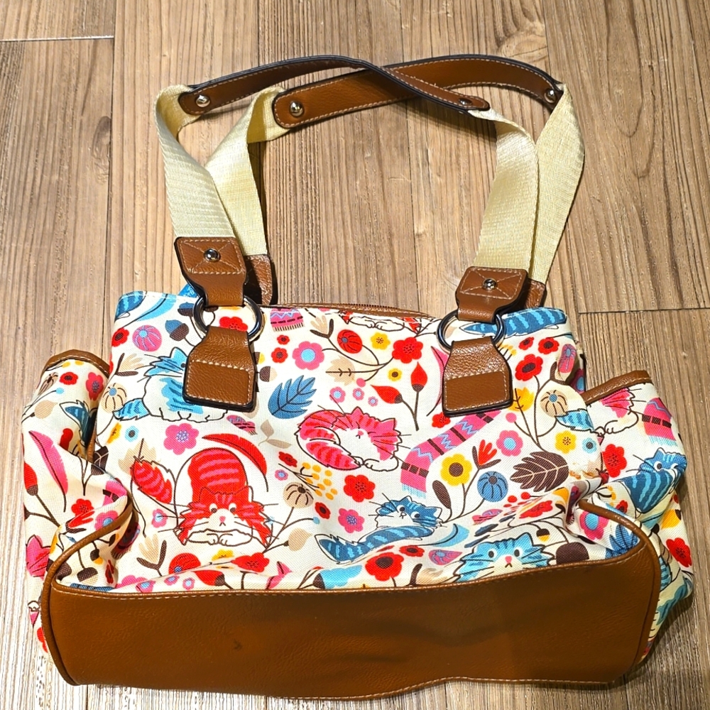 Lily Bloom Triple Section Landon Satchel - Cats - Picture 3 of 8